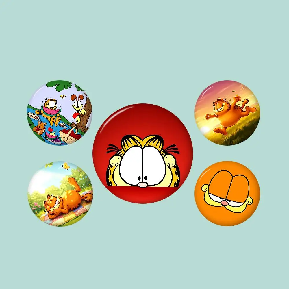 Anime G-Garfields Cat Anime Button Pin Handmade Brooch for Clothes Cartoon Badge Backpack Decoration Jewelry Accessories