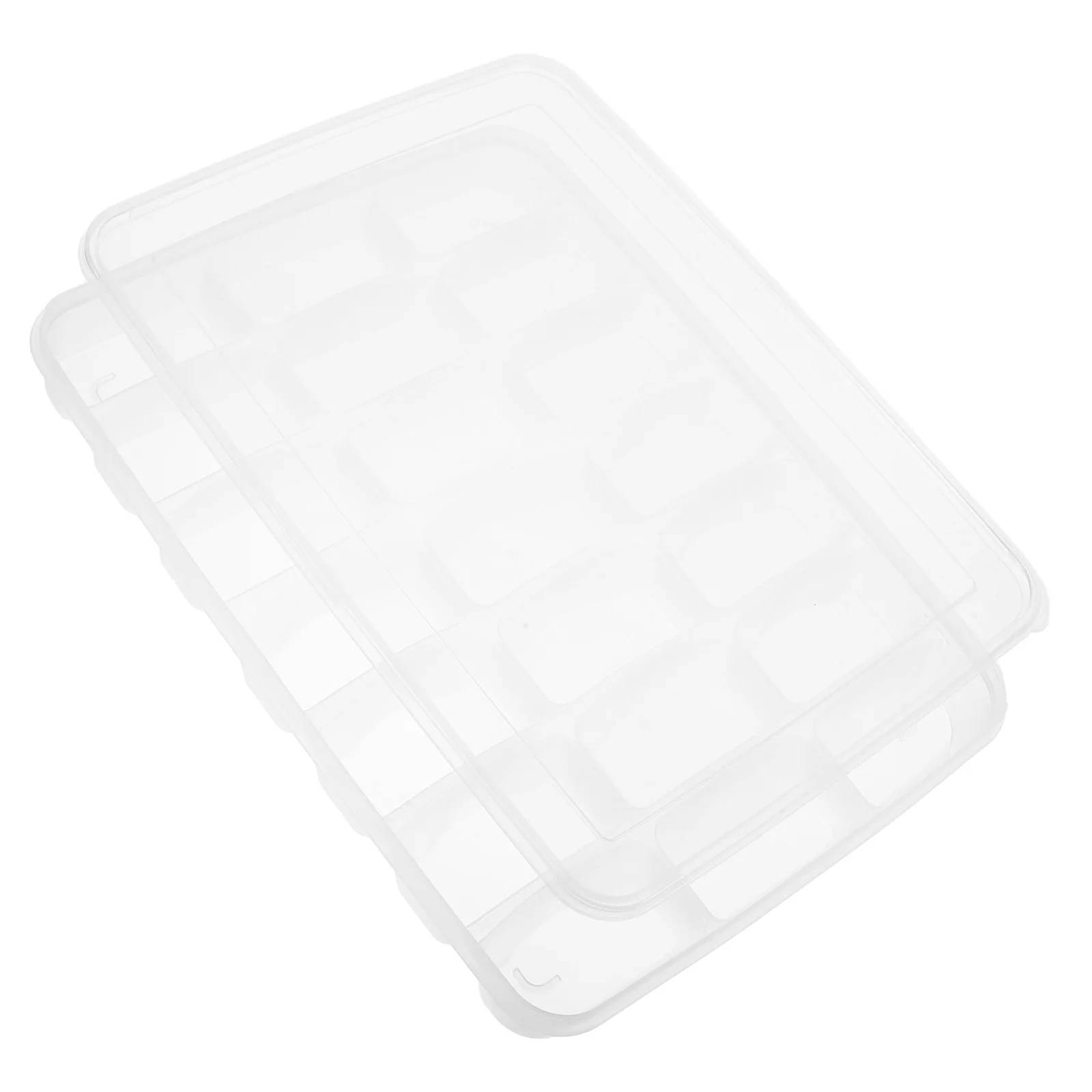 

Dumpling Storage Box 21 Grids Food Container Removable Lid Freezer Safe PP Material Kitchen Accessories ganize Dumplings Keep