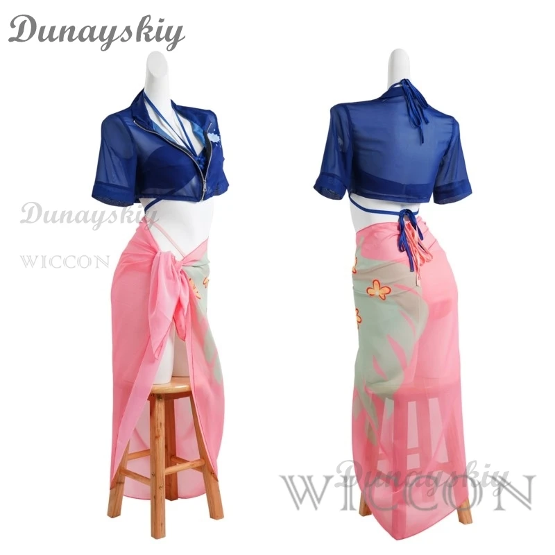 ชุดเซ็กซี่ชุดคอสเพลย์ผู้หญิงนิโคโรบิน, ชุดเครื่องแบบชุดว่ายน้ำวิกแว่นตาวิกผมฮาโลวีนคาร์นิวัลปาร์ตี้