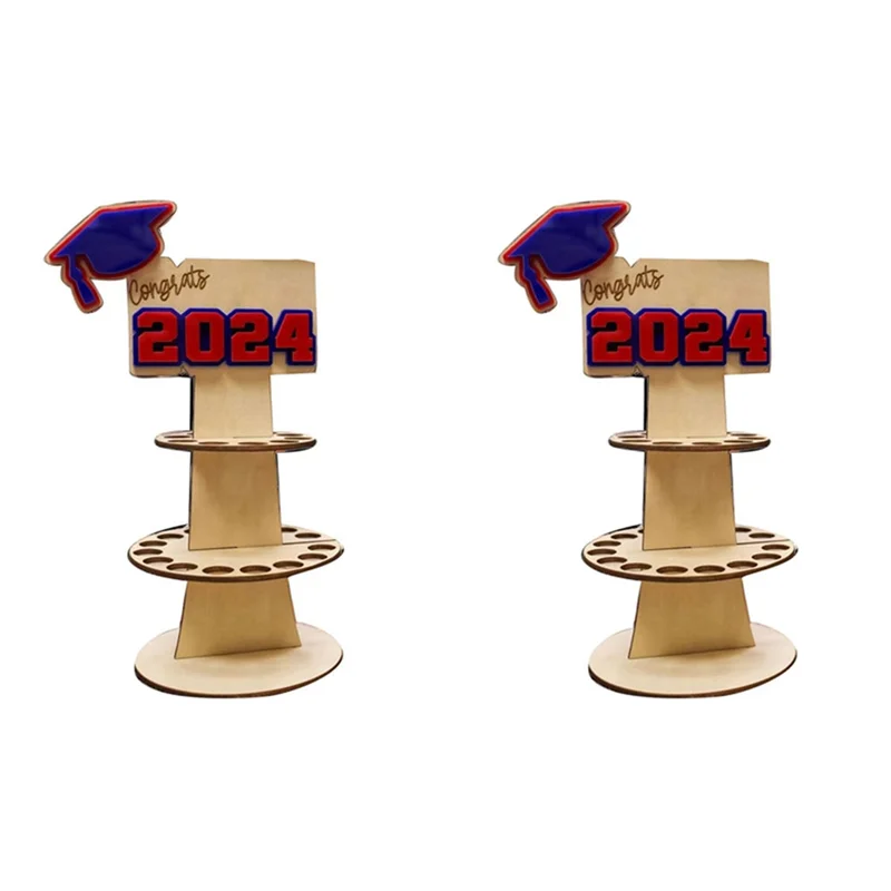 

ABEZ 2PCS 2024 Graduation Season Gift Box Graduation Wallet Money Holder Easy Install Easy To Use ,Blue Hat Red Lettering