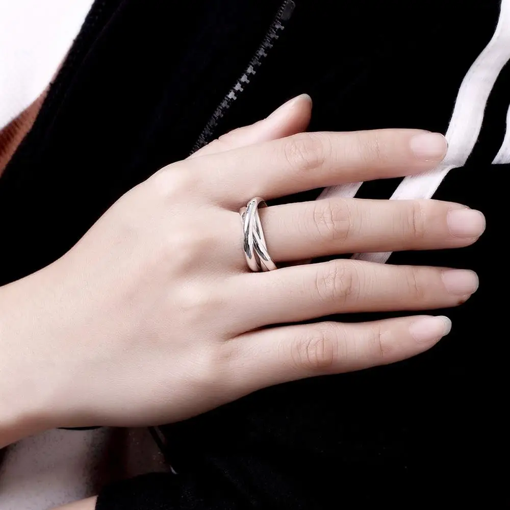 Anillos redondos de Plata de Ley 925 para mujer, joyería fina, productos de tendencia al por mayor, ofertas con joyería URBABY
