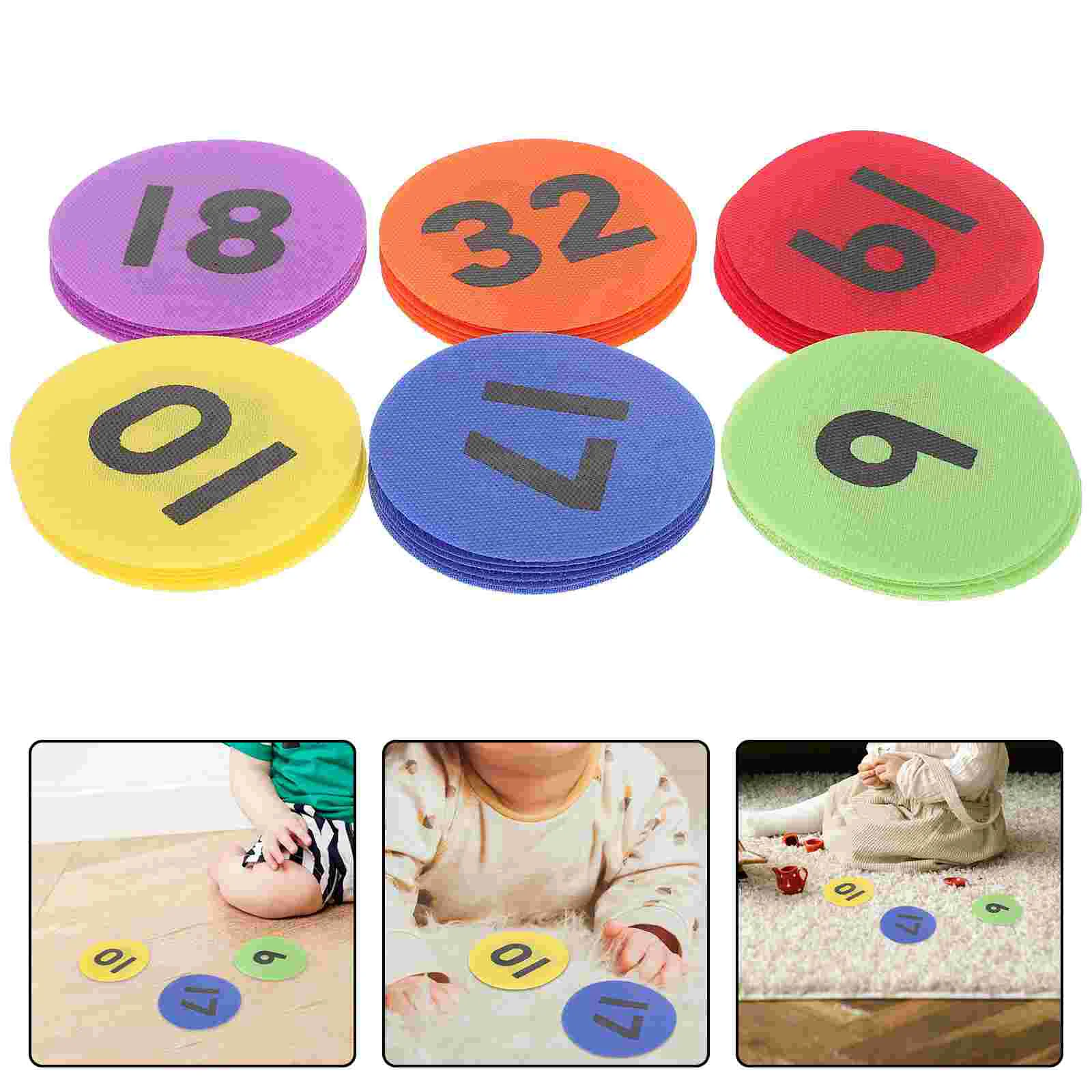 36 Sheets Carpet Markers Area Rugs Self Adhesive Sticker Label Nylon Colored Spot Student