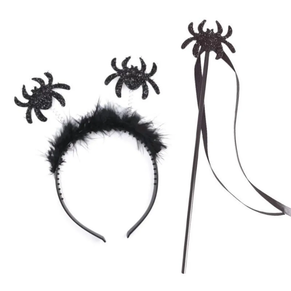 Halloween Bat Magic Wand Set Spider Headband Party Costume Children\'s Holiday Wand Halloween Masquerade Party Cosplay