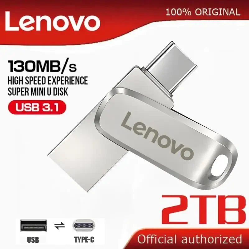 레노버 정품 USB 플래시 드라이브, USB 3.0 방수, 고속 USB 스틱, 휴대용 SSD, 512GB, 금속 펜드라이브, U 디스크, USB 메모리