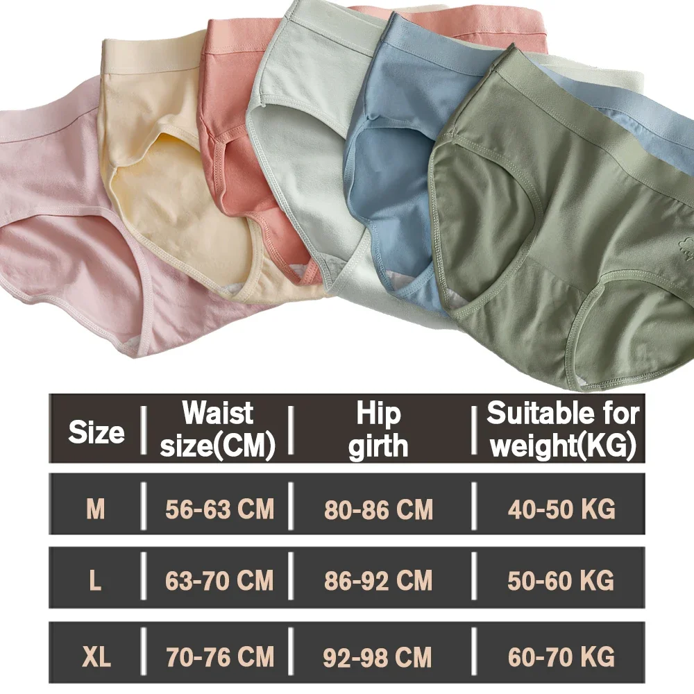 2025 Cotton Panties Women Breathable Underwear Cute Cloud Girls Briefs Middle Waist Ladies Panty Soft Female Lingeries