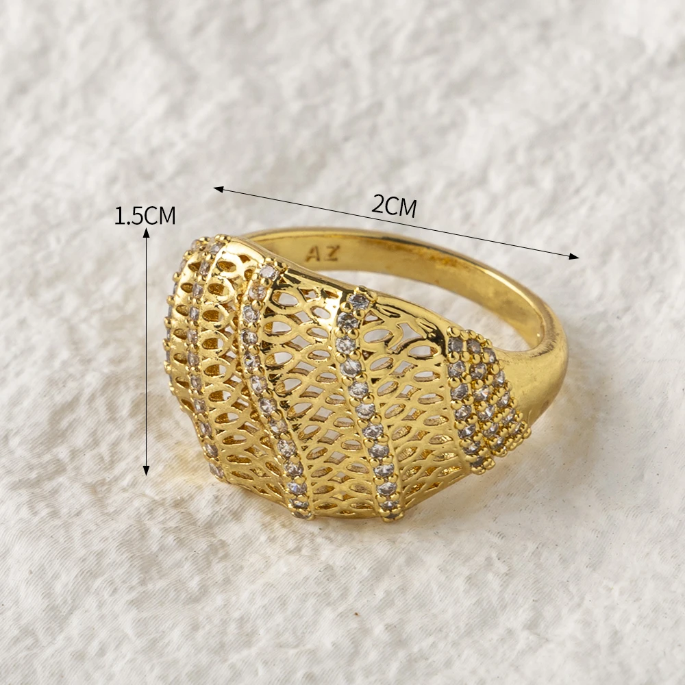 LUIZADA Vintage Türkische Fingerringe Frauen Runde Kristall Caesar Ring Gold Farbe Ethnische Hochzeit Schmuck Ring – Detail 10