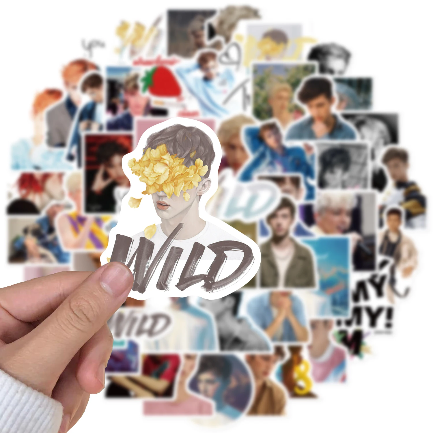 สติกเกอร์ sivan ยอดนิยมของผู้ชาย50ชิ้นสติกเกอร์ตกแต่งกระเป๋าเดินทางตู้เย็นแล็ปท็อปสติกเกอร์สเก็ตบอร์ดรถจักรยานยนต์