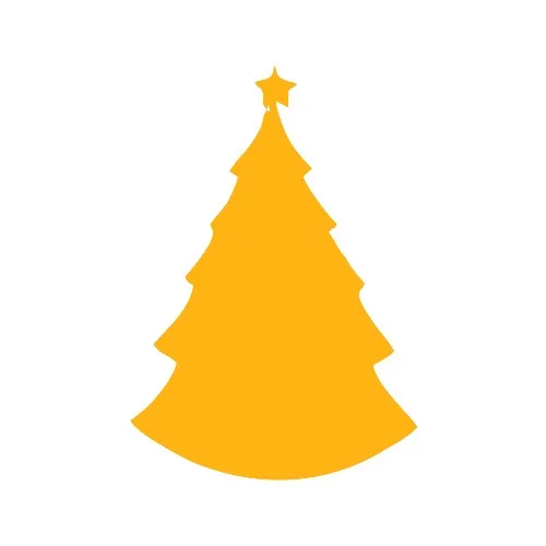 New Jargon Christmas Tree Sticker Decal Ornament 2019 Yellow