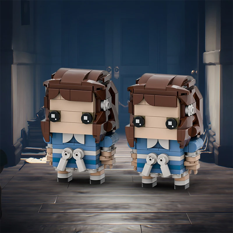 

MOC Halloween Series Shining Twins Building Blocks Movie Horror Interior Scene Model DIY Assemble Toys Halloween Gift for Kid