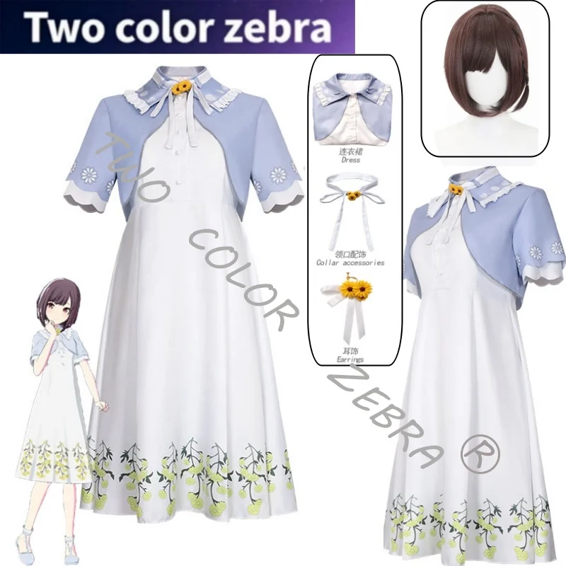 

Shinonome Ena Cosplay Costume Elegant Long Dress Wig Full Set Daily Style Skirt Stage Perfromance Comic Con Roleplay Suit