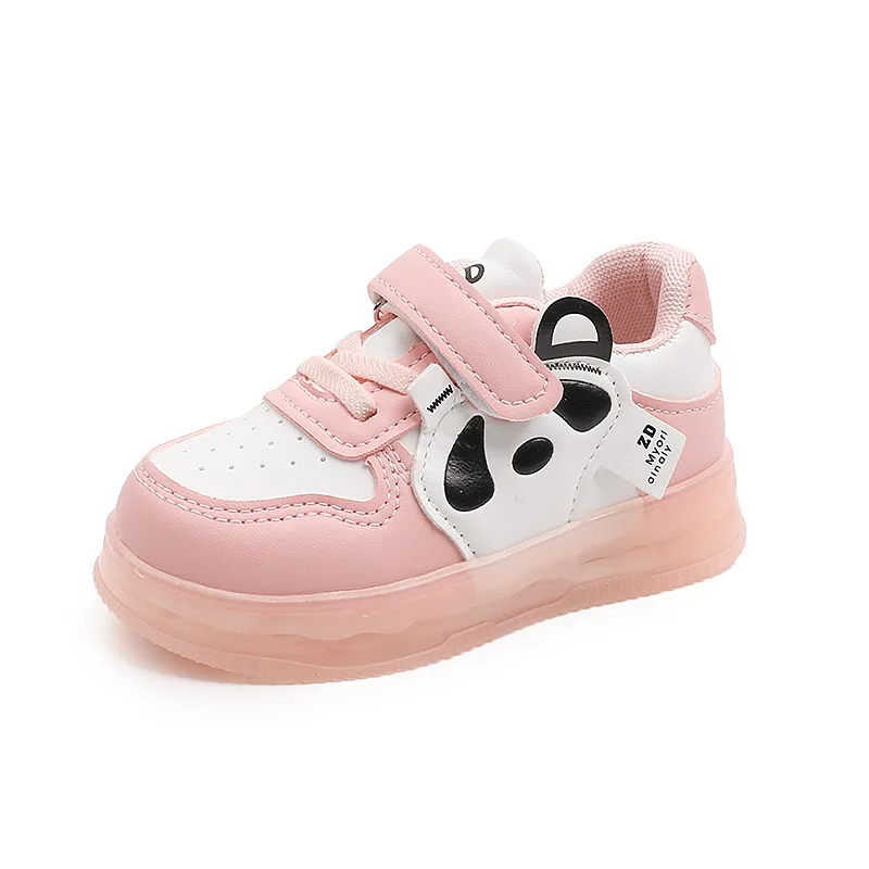 Girl Sports LED Lighting Shoe2026Spring Autumn New Child Soft Soled Board Shoe Casual Girl Slip Comfortable Campus Running Shoes