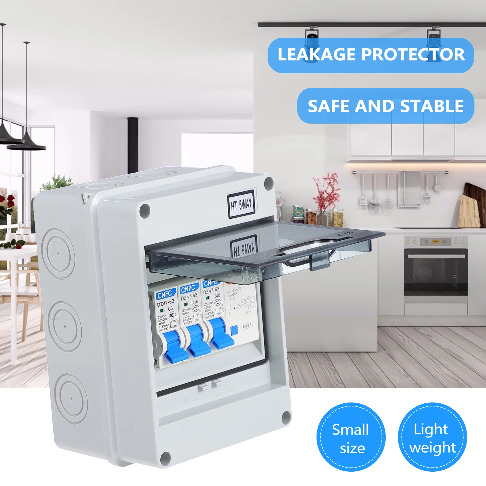 Breaker Waterproof 5-way Circuit Miniature IP54 Two Poles Five Leakage Small Breakers