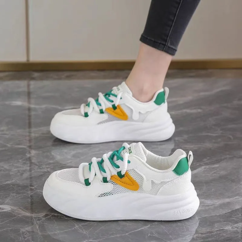 

Женские кроссовки из сетки, весна-лето, новинка, мягкая подошва, легкие, дышащие, универсальные, удобные, для бега