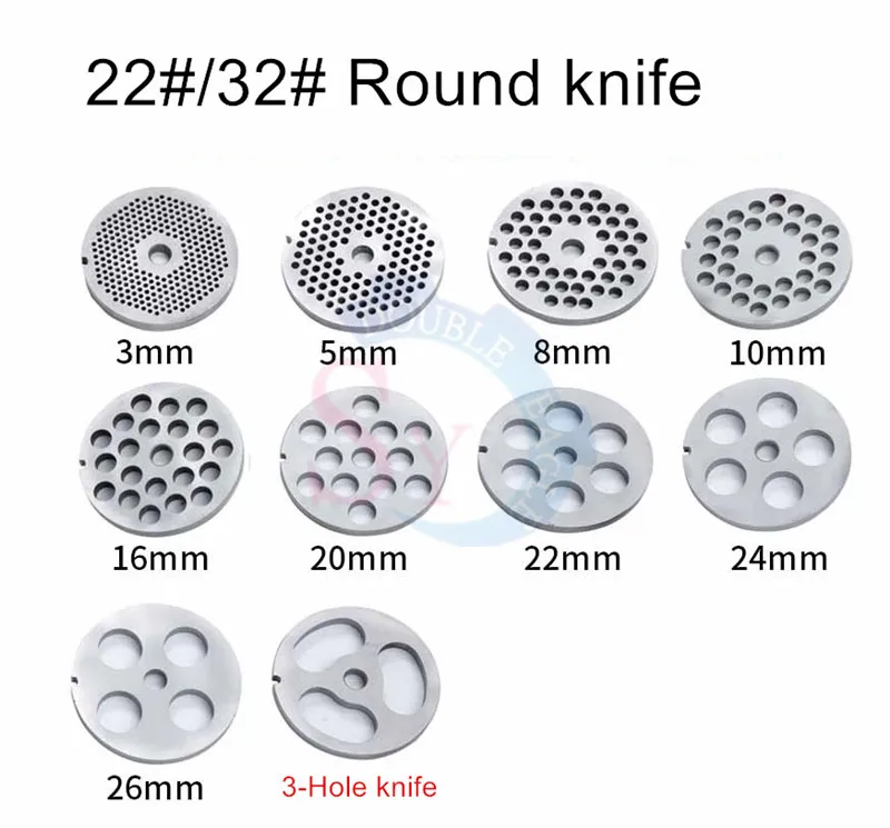 جديد 22 #   304 الفولاذ المقاوم للصدأ دليل المحمولة منتج أغذية المفروم المروحية ماكينة الطحن المنزل اليد اللحوم المفرمة طاحونة أداة