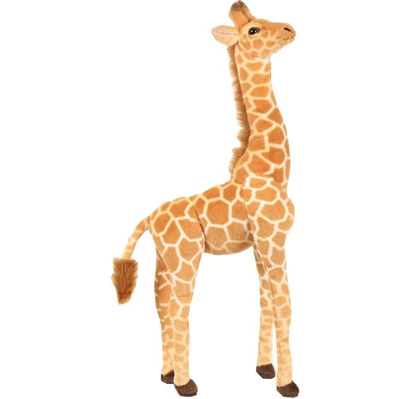 50CM Simulation Giraffe Plush Toy fForced Real Modeling Sika Deer Doll Send Children Birthday Gifts Family Zoo Ornaments