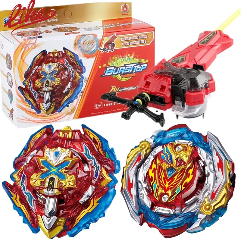 

Laike BU B-201 Zest Achilles B-200 Xiphoid Xcalibur Spinning Top with Sword Shape Launcher Box Set Toys for Children