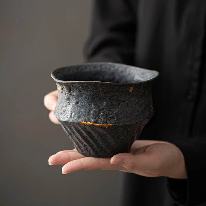 Old Rock Clay Pottery Jian Shui Tea Wash Retro Simple Residue Jar Washing Cup Washing Kungfu Ceremony Accessories