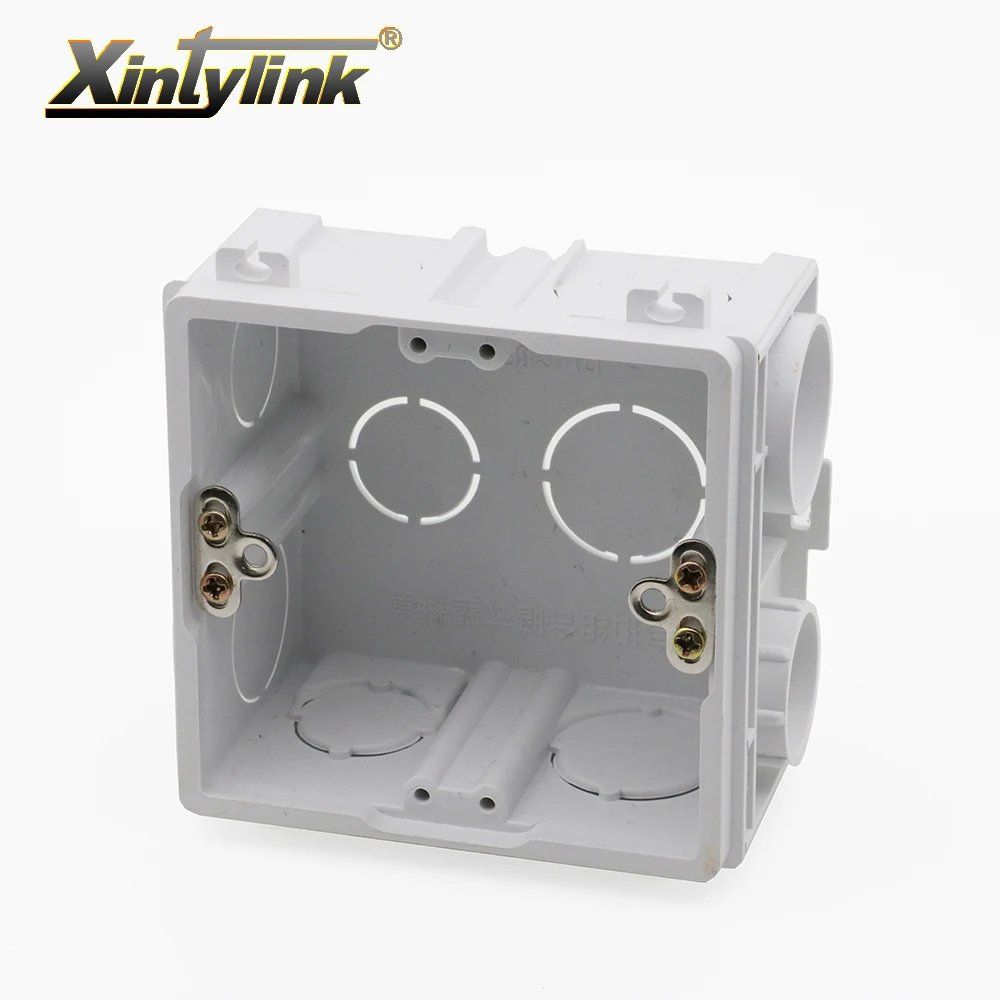 

rj11 rj45 jack Face Plate Back Box rj12 socket junction box embedded wall faceplate box flame retardant pvc 86mm