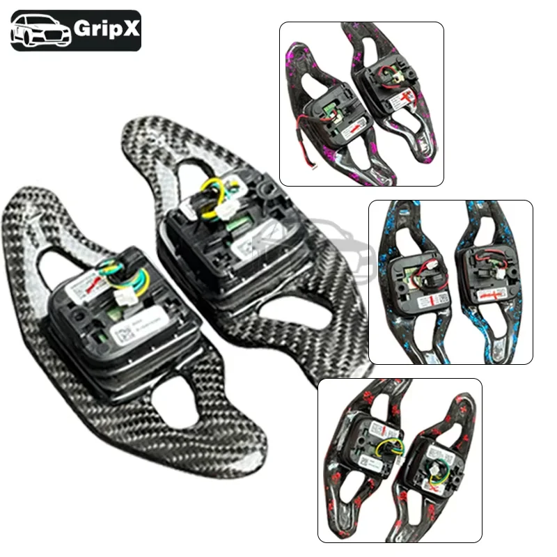 

Suitable for Audi carbon fiber steering wheel shift pad replacement and installation A3A4S5 RS3 B8 A6 TT R8 improved shift pad