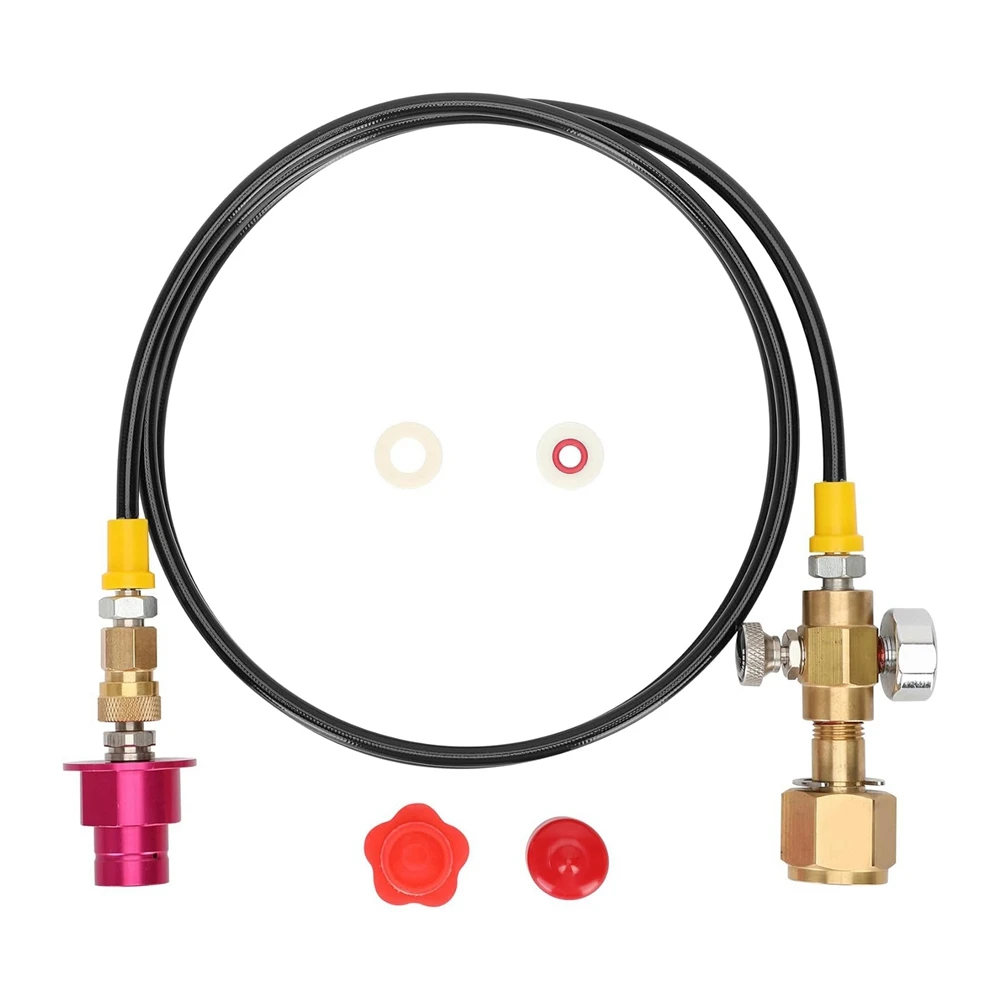 AC62-Soda Machine Co2 Adapter Quick Connector Adapter Hose For Terra DUO Art Gaia Aqua Fizz Series (60Inch) For CGA320 Valve