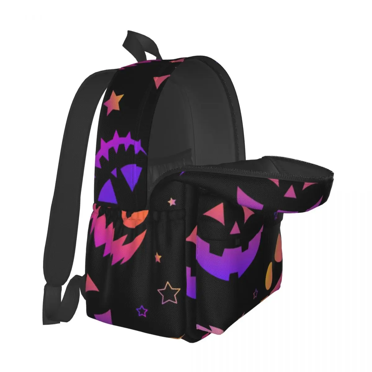 Halloween Pumpkin Face Star Pattern Large Capacity Student Bookbag Casual Fashion Schoolbag Backpacks For Teenagers