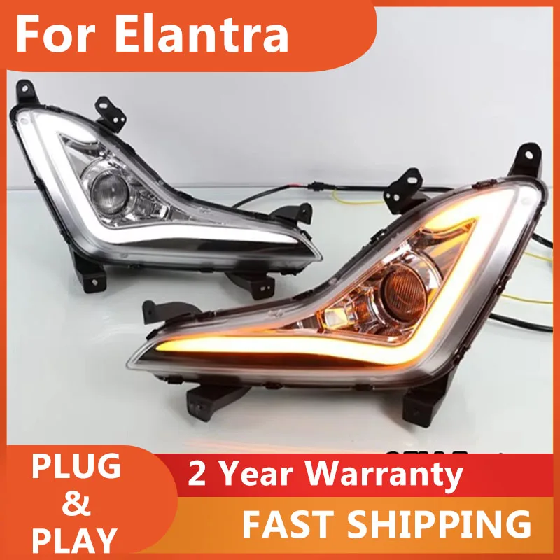 

KOWELL Стайлинг автомобиля для Hyundai Elantra DRL для Elantra противотуманные фары дневные ходовые огни высокая яркость направляющая DRL