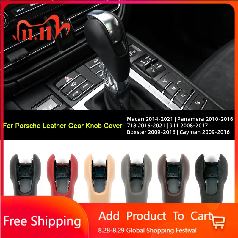 

Внутренние наклейки для Porsche Macan 2014-2025 Panamera 2010-2016 718 911 2008-2017 Boxster Cayman, кожаная сменная шестерня автомобиля K