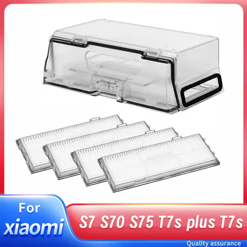 Dust bin for Roborock S7 S70 S75 T7s plus T7s Dust Box Hepa Filter Spare Parts Robot Vacuum Cleaner with Filter Accessory