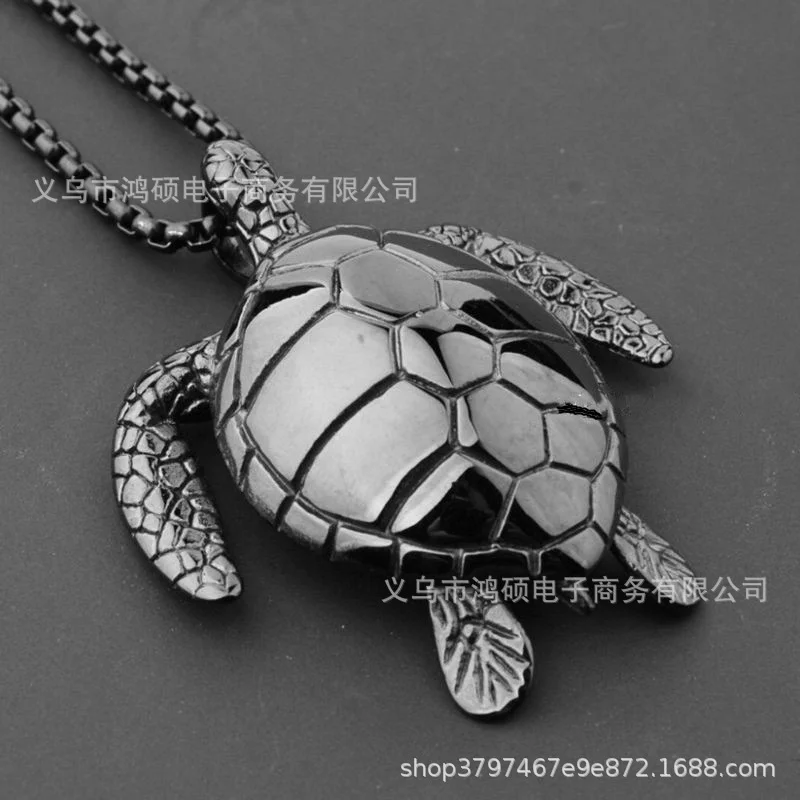 Pendant Multi Color Alloy Turtle Necklace Hip Hop Trendy Men\'s and Women\'s Accessories