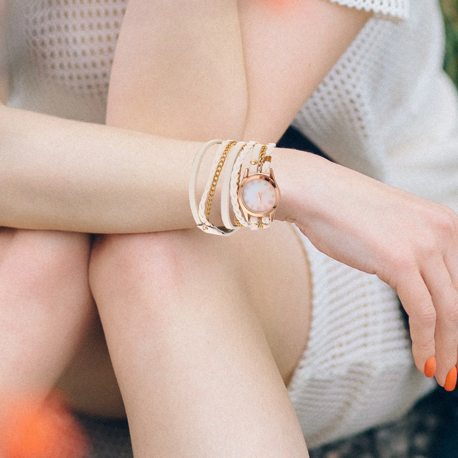 

Women'S Quartz Wristwatch Delicate Design Fashion Dial Lightweight Bracelet Watch For Daily Party Birthday Decorative