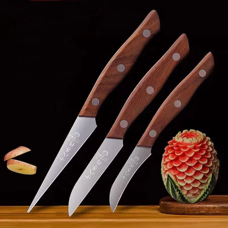 

3pcs Sharp Kitchen Art Knife Kitchen Accessories Hand Tools Professional Chef Graver Food And Fruit Carving Utility Knife