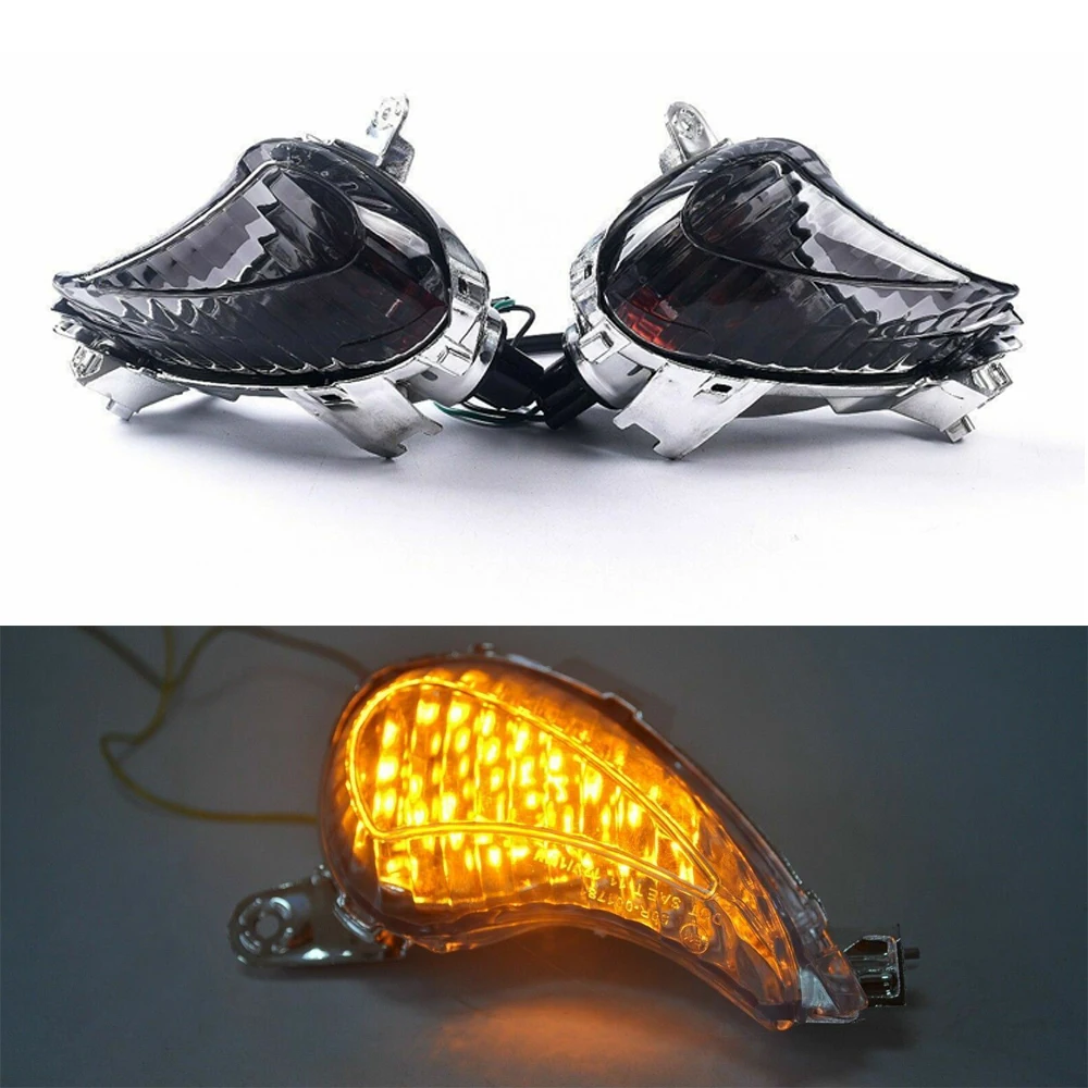 Motorcycle Front LED Turn Signal Indicator Lights Blinker For Suzuki Hayabusa GSXR1300 GSX1300R 2008-2017 2016 2015 2014 2013