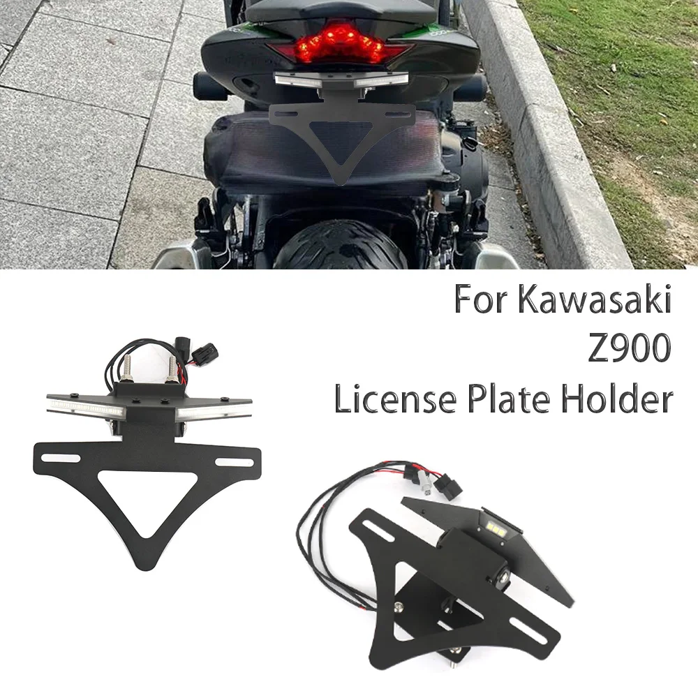 

Motorcycle For Kawasaki Z900 Z 900 2017-UP Accessories Rear Short Tail Stock License Plate Holder Tailstock Frame Bracket Kit