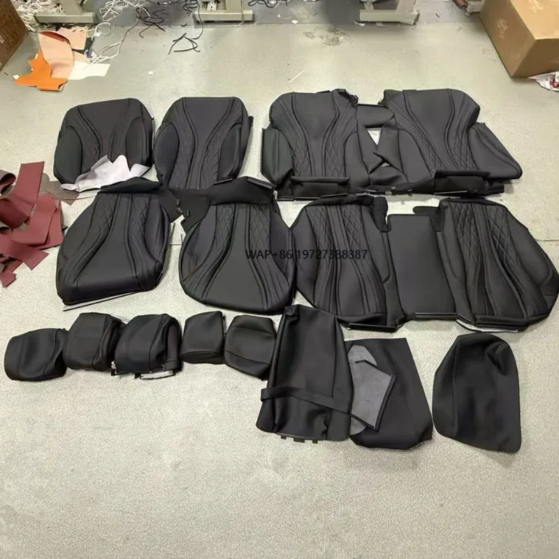 

S Class Luxury Full Set Leather Seat Cover and Whole Car Interior Leather Wrapping for W221 W222 W223