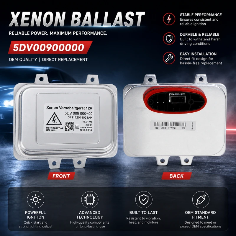 D1S D1R HID Xenon Headlight Ballast Replacement For Cadillac Escalade 2007-2008 5DV00900000 12V 35W