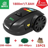 DEVVIS E1800U Automatic Grass Cutter, Effortless 1800㎡ Lawn Maintenance with 7.8AH Rechargeable Li - ion Battery & Ultrasonic