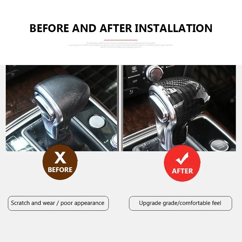 Für Audi A4 B8 A5 A6 C7 A7 Q5 Q7 2012 2013 2014 - 2016 Carbonfaser-Zubehör Auto-Handbremsabdeckung Aufkleber Schaltknauf-Abdeckung – Detail 2