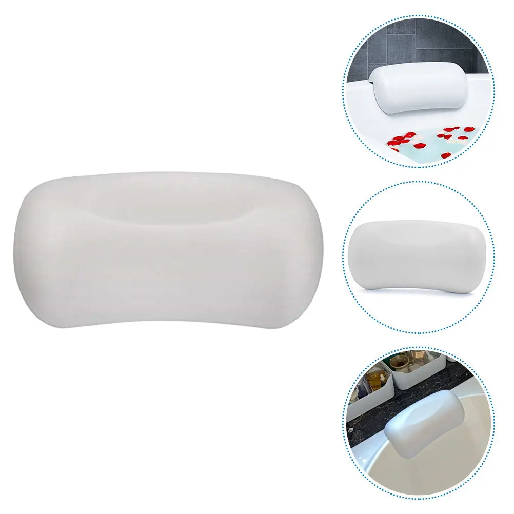 

Bath Basin Head Pillow Bathtub Neck Cushion Bathroom Supply Suction Cups Formula Polyurethane Support