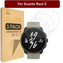 Mr.Shield Screen Protector compatible with Suunto Race S [Tempered Glass] [3-Pack] [Japan Glass with 9H Hardness]