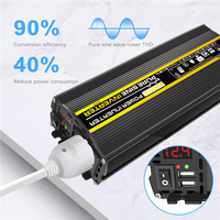 Pure Sine Wave Inverter with Dual USB Charger 8000W 6000W 4000W 3000W DC 12V To AC 220V Voltage Converter Car Home Transformer