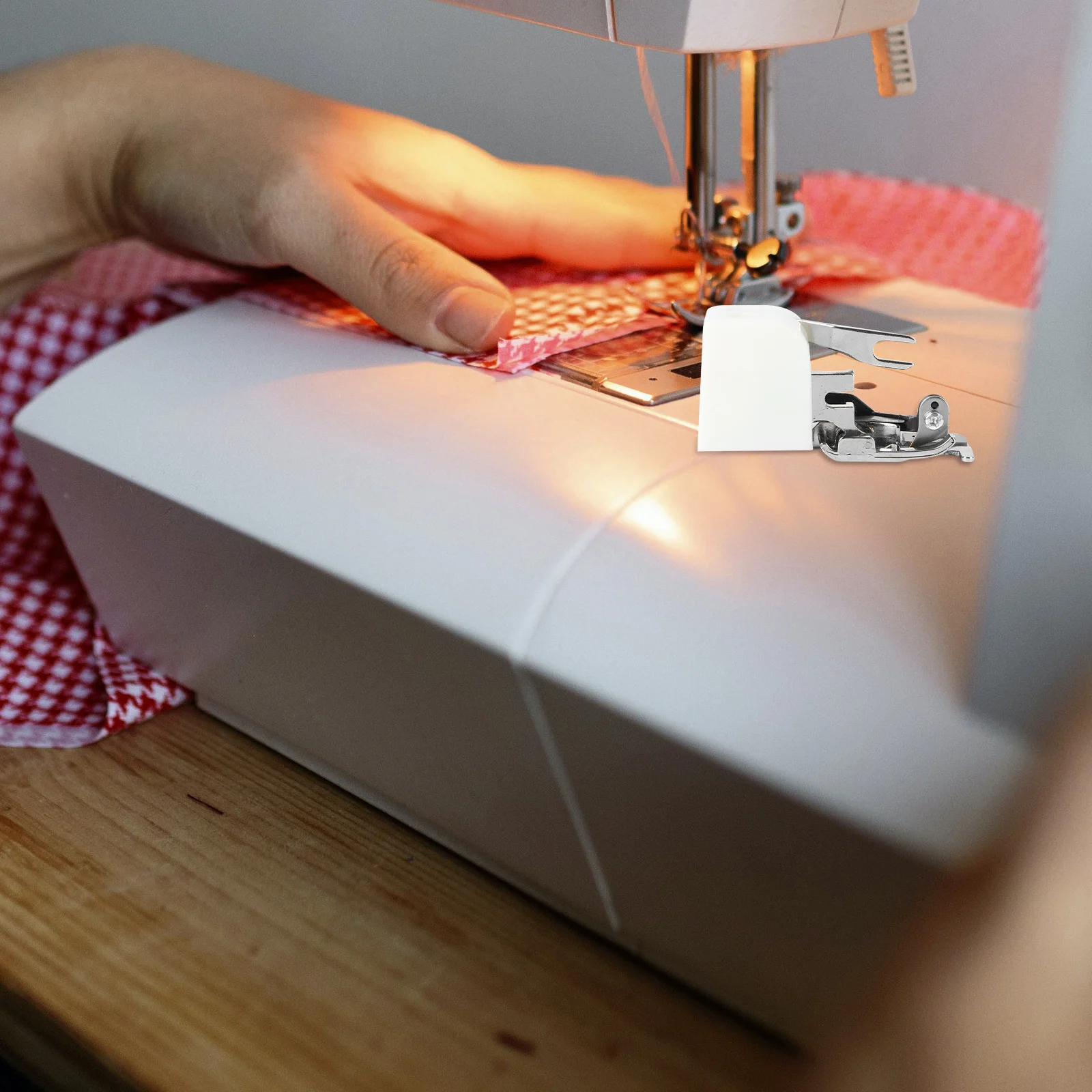 

Side Cutter Sewing Machine Presser Foot Attachment for All Low Shank Machines Sewing Seam Finish Fabric Trim Accessory