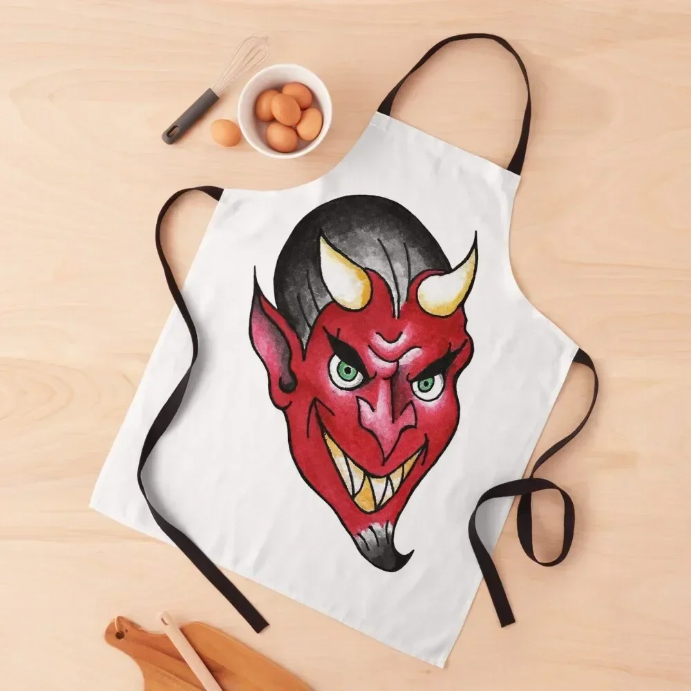 

Devil Apron Customizable Woman Men gift Utensils For Kitchen restaurant accessories Apron
