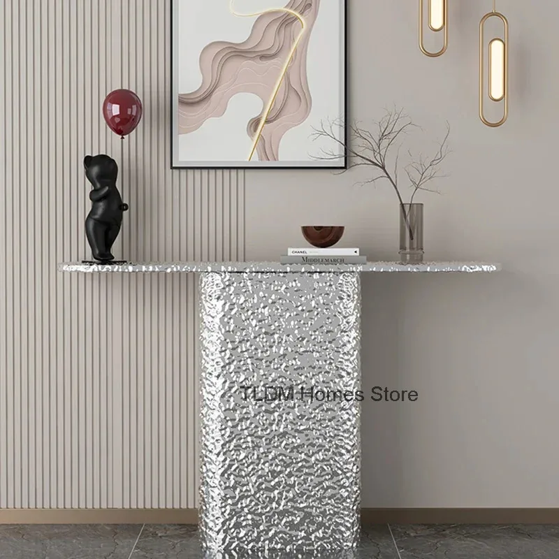 Modern Corner Living Room Table Silver Console Classic Vertical Garden Table Modern Mini Tisch Wohnzimer Hallway Furniture