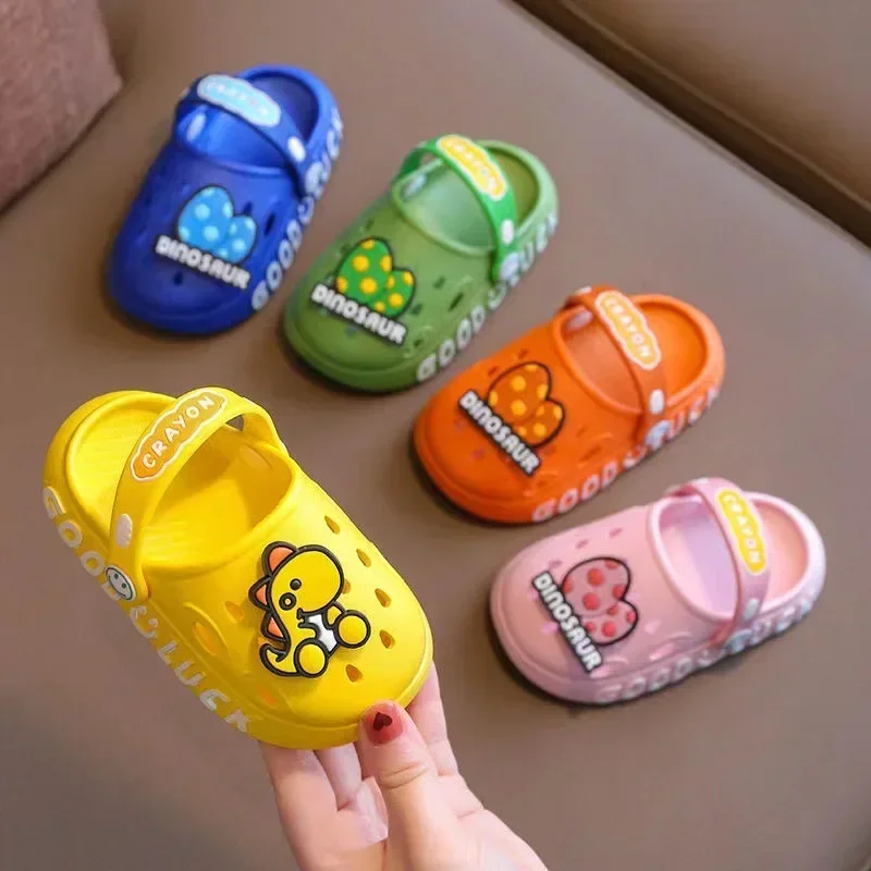 Cute New Animal Baby Boys Slippers Summer Kids Cartoon Sandals Toddler Beach Shoes Girls Cute Slides Children Slippers