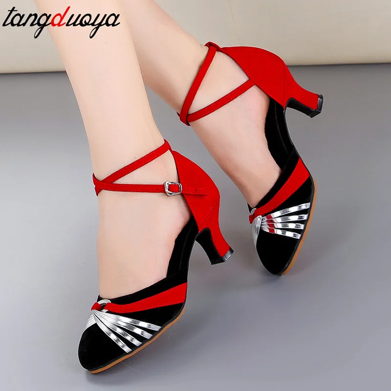 professional latin dance shoes woman high heel summer shoes tango ballroom dance shoes women big size 33-42