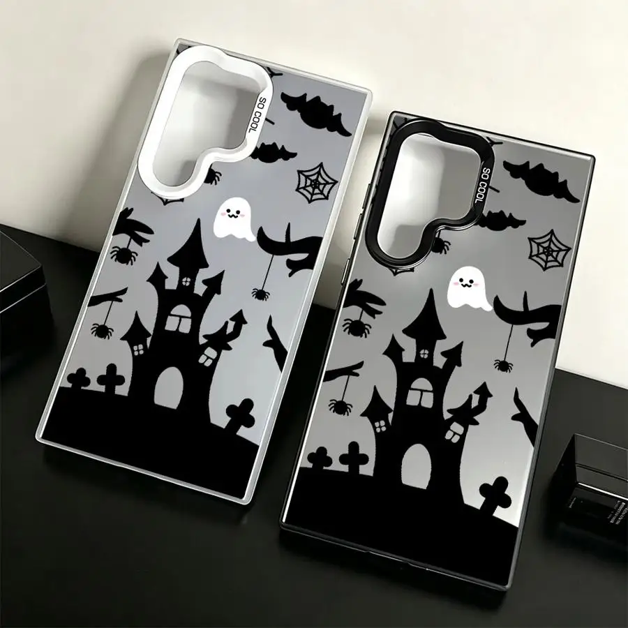 Halloween Castle Happy Ghost Case for Samsung Galaxy S26 S22 S23 S20 Plus S25 Edge S24 FE S23 Ultra S21 Note 20 Ultra Phone