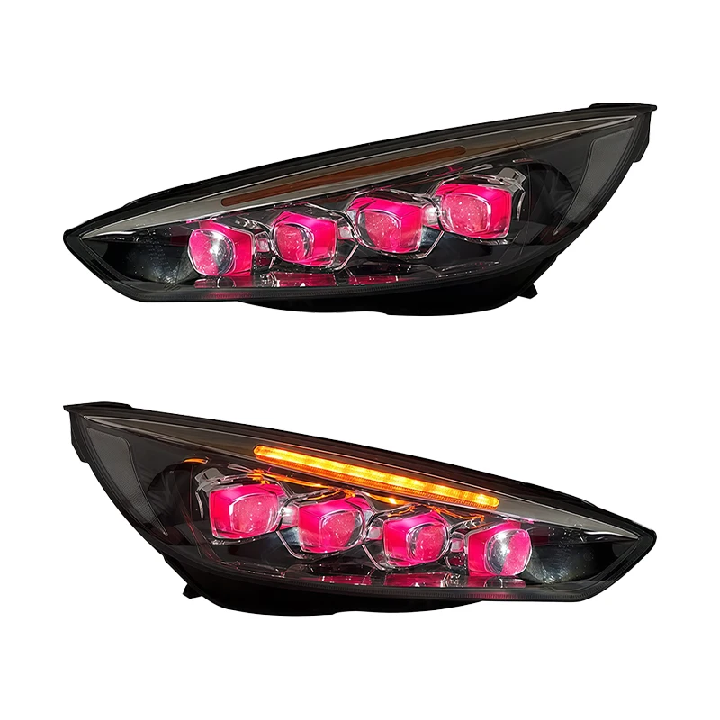 

Head Lamp For Ford Focus MK3 2015-2018 Headlight Modified LED Crystal Car Accessories Headlight Len Projectors Headlamp