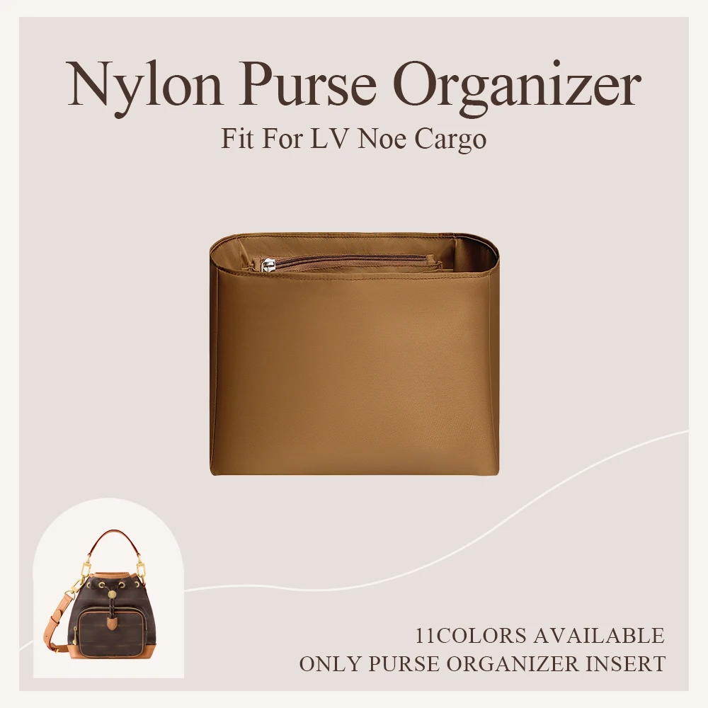 Inserto organizer per borsa in nylon adatto per LV Noe Cargo con coulisse all'interno della borsa portaoggetti Borsa organizer per fodera interna per trucco nell'inserto della borsa