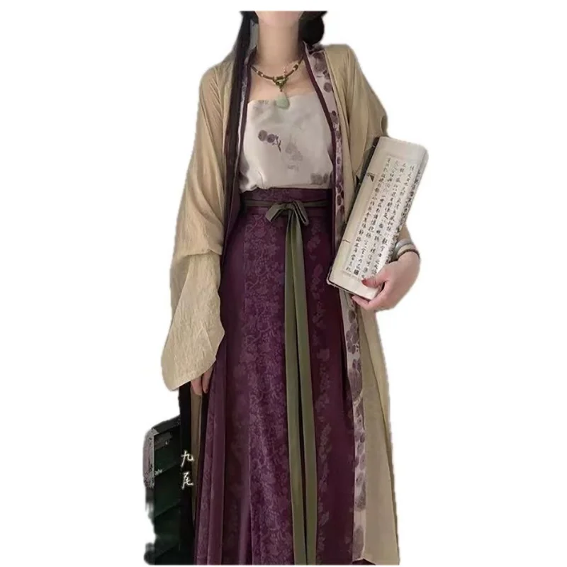 

Платье Hanfu большого размера 8XL, женские костюмы Hanfu династии китайской ссен, карнавальный костюм для косплея, летнее платье Hanfu из 3 предметов, большие размеры 5XL