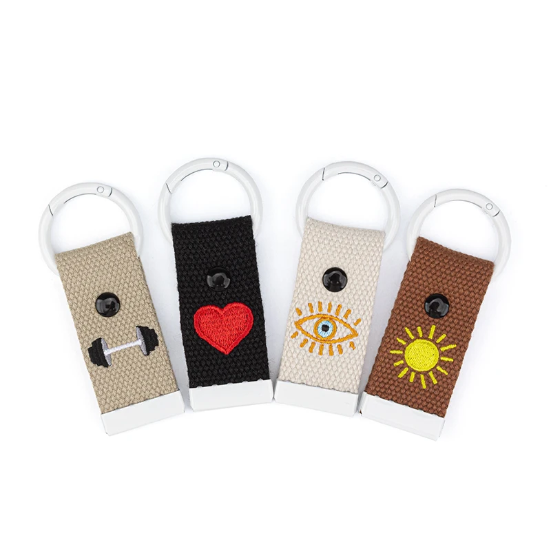 

Custom Pattern Name Tag Keychain Embroiedered Baggage Tag For Women Men Backpack Handbag Children Schoolbag Pendant Key Chain